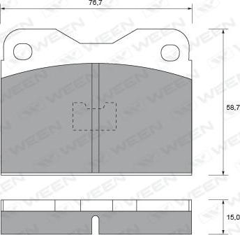 Ween 151-1653 - Brake Pad Set, disc brake autospares.lv