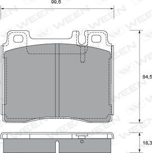 Ween 151-1657 - Brake Pad Set, disc brake autospares.lv