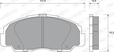 Ween 151-1660 - Brake Pad Set, disc brake autospares.lv