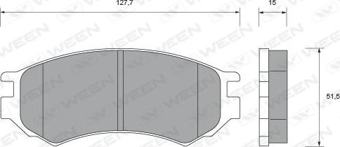 Ween 151-1668 - Brake Pad Set, disc brake autospares.lv