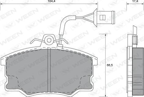 Ween 151-1600 - Brake Pad Set, disc brake autospares.lv