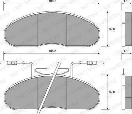 Ween 151-1619 - Brake Pad Set, disc brake autospares.lv