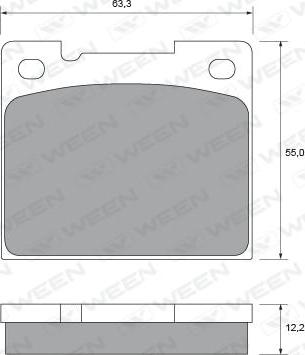 Ween 151-1611 - Brake Pad Set, disc brake autospares.lv