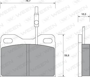 Ween 151-1618 - Brake Pad Set, disc brake autospares.lv