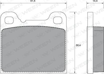 Ween 151-1685 - Brake Pad Set, disc brake autospares.lv