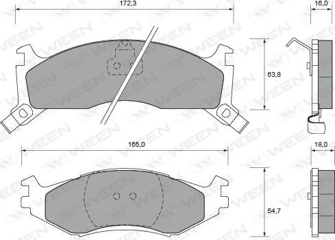 Ween 151-1681 - Brake Pad Set, disc brake autospares.lv