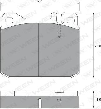 Ween 151-1639 - Brake Pad Set, disc brake autospares.lv