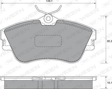 Ween 151-1630 - Brake Pad Set, disc brake autospares.lv