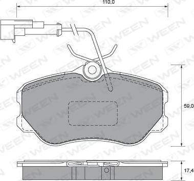 Ween 151-1632 - Brake Pad Set, disc brake autospares.lv