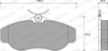 Ween 151-1679 - Brake Pad Set, disc brake autospares.lv