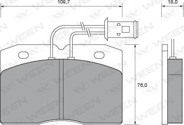 Ween 151-1675 - Brake Pad Set, disc brake autospares.lv