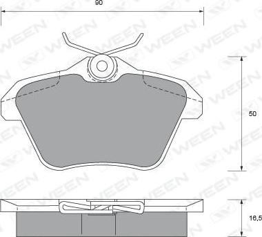 Ween 151-1671 - Brake Pad Set, disc brake autospares.lv