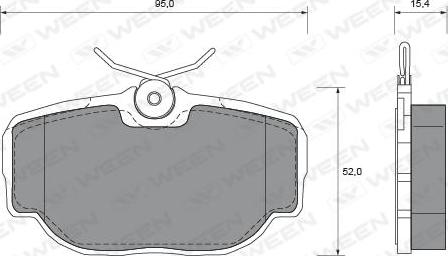 Ween 151-1678 - Brake Pad Set, disc brake autospares.lv