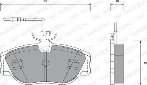 Ween 151-1672 - Brake Pad Set, disc brake autospares.lv