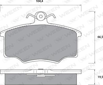 Ween 151-1096 - Brake Pad Set, disc brake autospares.lv