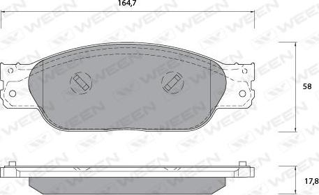 Ween 151-1091 - Brake Pad Set, disc brake autospares.lv