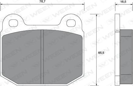 Ween 151-1093 - Brake Pad Set, disc brake autospares.lv