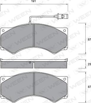Ween 151-1041 - Brake Pad Set, disc brake autospares.lv