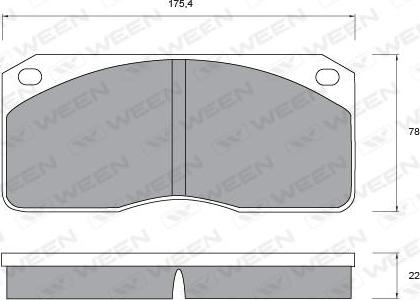 Ween 151-1042 - Brake Pad Set, disc brake autospares.lv