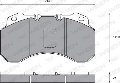 Ween 151-1059 - Brake Pad Set, disc brake autospares.lv