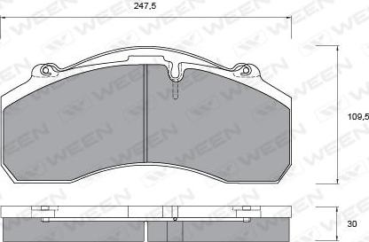 Ween 151-1054 - Brake Pad Set, disc brake autospares.lv