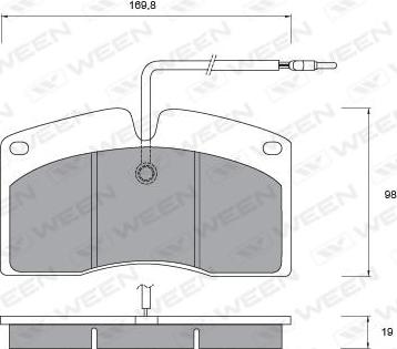 Ween 151-1051 - Brake Pad Set, disc brake autospares.lv