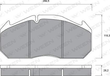 Ween 151-1052 - Brake Pad Set, disc brake autospares.lv