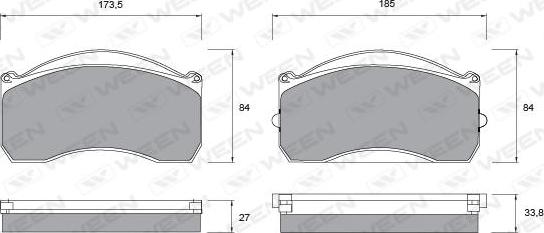 Ween 151-1061 - Brake Pad Set, disc brake autospares.lv