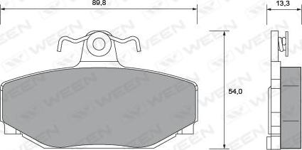 Ween 151-1006 - Brake Pad Set, disc brake autospares.lv