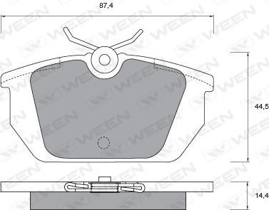 Ween 151-1003 - Brake Pad Set, disc brake autospares.lv