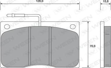 Ween 151-1007 - Brake Pad Set, disc brake autospares.lv