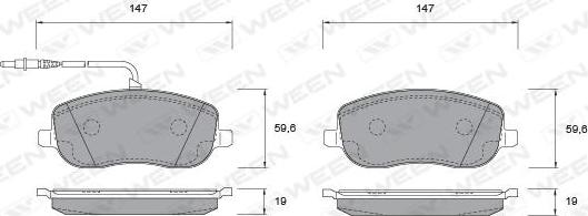 Ween 151-1014 - Brake Pad Set, disc brake autospares.lv