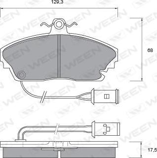 Ween 151-1018 - Brake Pad Set, disc brake autospares.lv