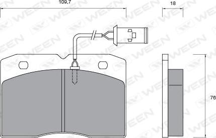 Ween 151-1017 - Brake Pad Set, disc brake autospares.lv