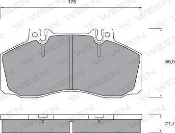 Ween 151-1035 - Brake Pad Set, disc brake autospares.lv