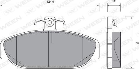 Ween 151-1020 - Brake Pad Set, disc brake autospares.lv