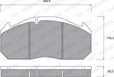 Ween 151-1028 - Brake Pad Set, disc brake autospares.lv