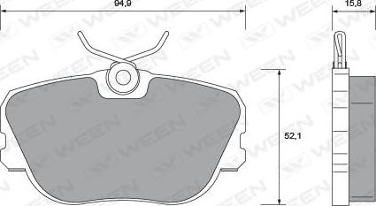 Ween 151-1023 - Brake Pad Set, disc brake autospares.lv