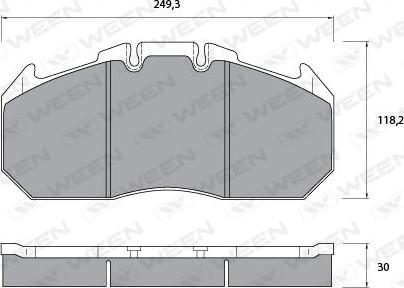 Ween 151-1075 - Brake Pad Set, disc brake autospares.lv