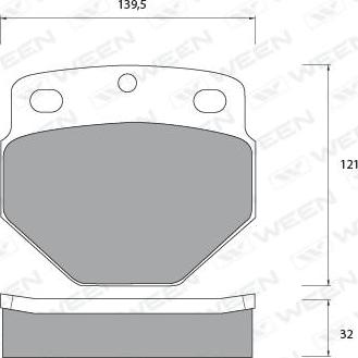 Ween 151-1076 - Brake Pad Set, disc brake autospares.lv