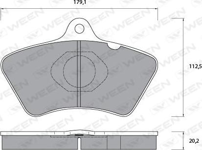 Ween 151-1070 - Brake Pad Set, disc brake autospares.lv