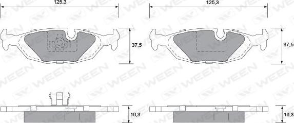 Ween 151-1199 - Brake Pad Set, disc brake autospares.lv