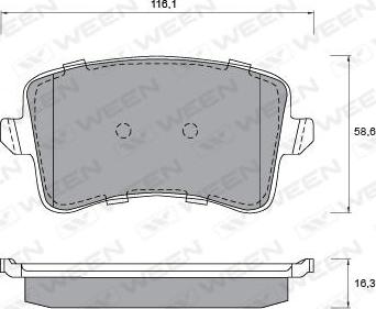 Ween 151-1198 - Brake Pad Set, disc brake autospares.lv