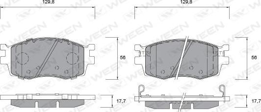 Ween 151-1193 - Brake Pad Set, disc brake autospares.lv