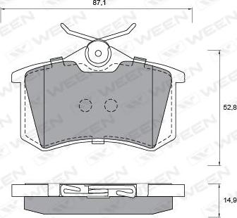 Ween 151-1197 - Brake Pad Set, disc brake autospares.lv