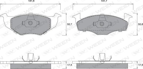 Ween 151-1143 - Brake Pad Set, disc brake autospares.lv