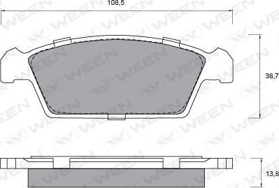 Ween 151-1166 - Brake Pad Set, disc brake autospares.lv