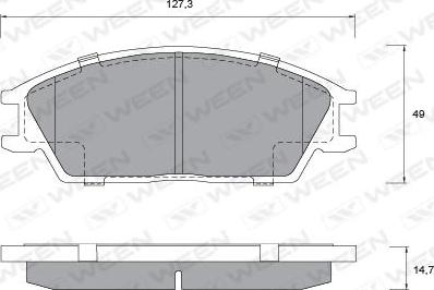 Ween 151-1167 - Brake Pad Set, disc brake autospares.lv