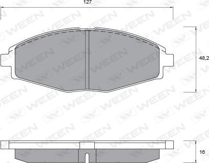 Ween 151-1106 - Brake Pad Set, disc brake autospares.lv