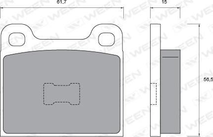 Ween 151-1100 - Brake Pad Set, disc brake autospares.lv